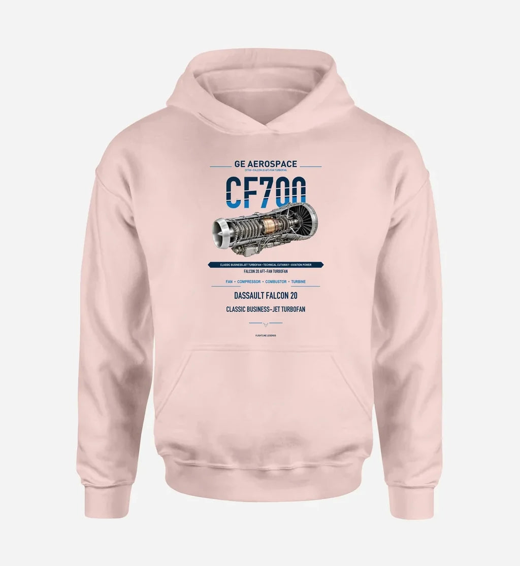 CF700 design on pink hoodie single side