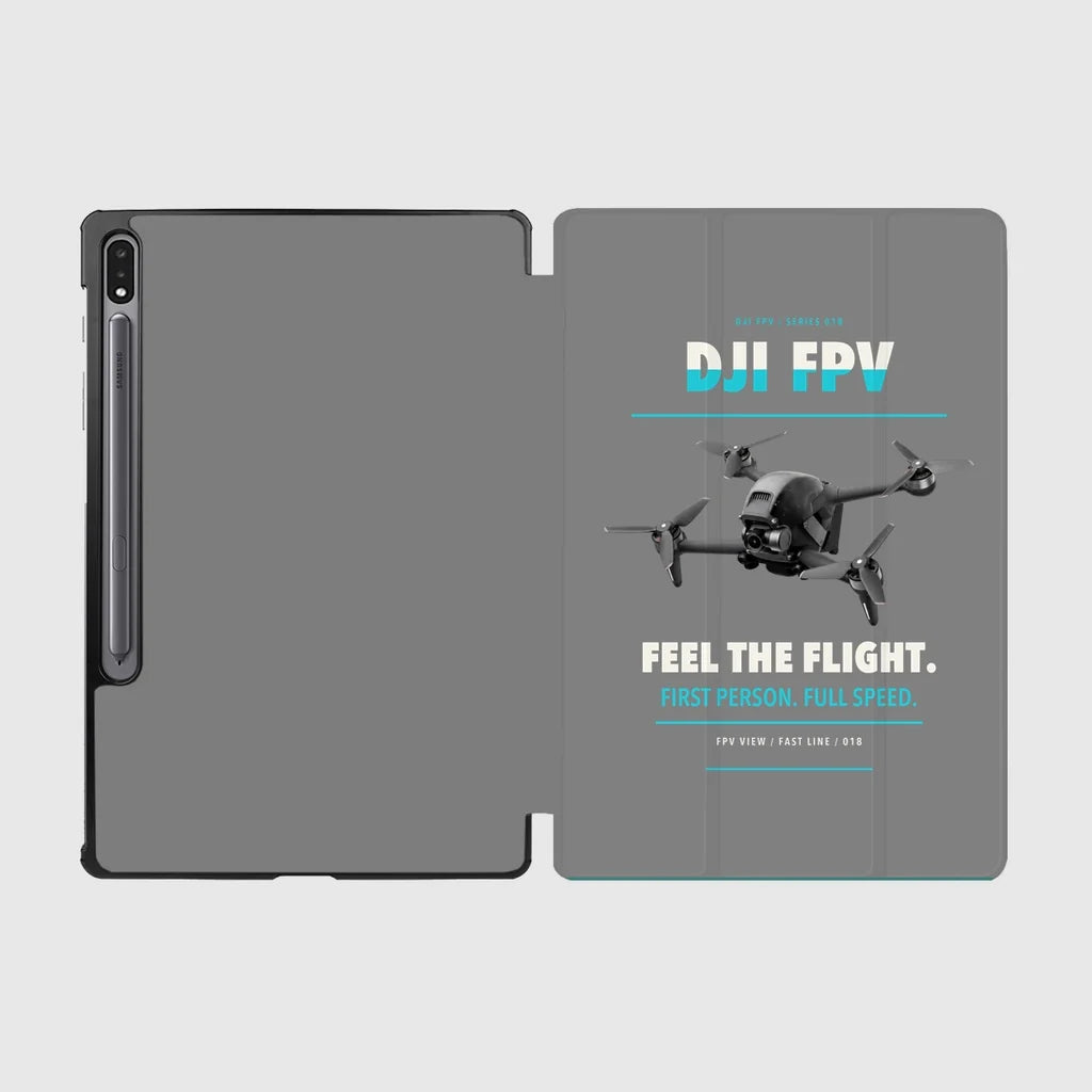 DJI FPV design on gray samsung tablet tablet case