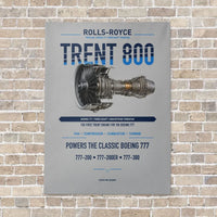 Thumbnail for TRENT 800 vertical canvas print - no frame - light gray background