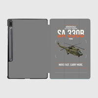 Thumbnail for Aérospatiale SA 330B Puma design on gray samsung tablet tablet case