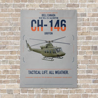 Thumbnail for Bell Canada CH-146 Griffon vertical canvas print - no frame - light gray background