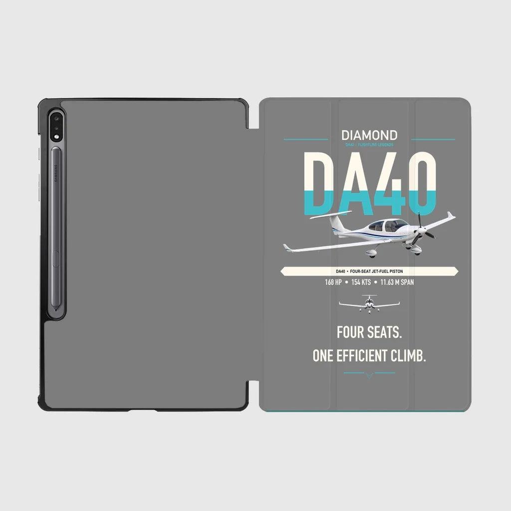 Diamond DA40 design on gray samsung tablet tablet case