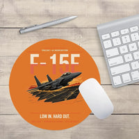 Thumbnail for F-15E Strike Eagle design on orange round mouse pad