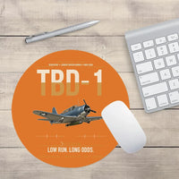 Thumbnail for TBD-1 Devastator design on orange round mouse pad