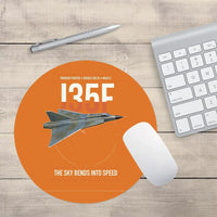 Thumbnail for Saab J 35F Draken design on orange round mouse pad