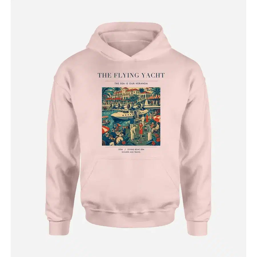 VINTAGE G4075 - The Flying Yacht - Premium Hoodie design on pink premium