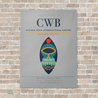 Thumbnail for Afonso Pena International Airport CWB vertical canvas print - no frame - light gray background