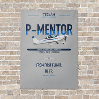 Thumbnail for Tecnam P-Mentor vertical canvas print - no frame - light gray background