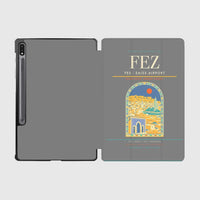 Thumbnail for Fes (FEZ) design on gray samsung tablet tablet case