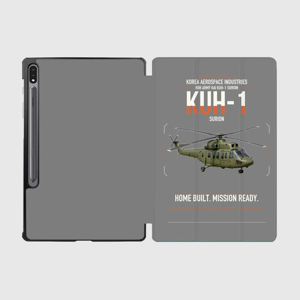 Korea Aerospace Industries KUH-1 Surion design on gray samsung tablet tablet case