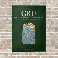 Thumbnail for Sao Paulo Guarulhos International Airport GRU - Canvas Framed - Dark Green