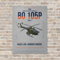 Thumbnail for MBB BO 105P PAH-1 vertical canvas print - no frame - light gray background