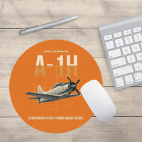 Thumbnail for A-1H Skyraider design on orange round mouse pad