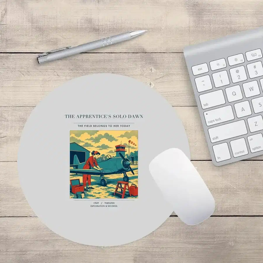 VINTAGE G4427 - The Apprentice's Solo Dawn - Designed Mouse Pads design on lightgray round