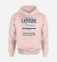 Thumbnail for Cessna Citation Latitude design on pink double-side hoodie, single-side print