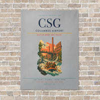 Thumbnail for Columbus Airport CSG vertical canvas print - no frame - light gray background