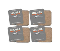 Thumbnail for MQ-25A STINGRAY design on gray 4 pieces set coaster