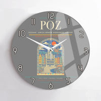 Thumbnail for Poznan - awica Henryk Wieniawski Airport POZ Wall-Clock No-Frame - Gray