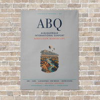 Thumbnail for Albuquerque International Sunport ABQ vertical canvas print - no frame - light gray background