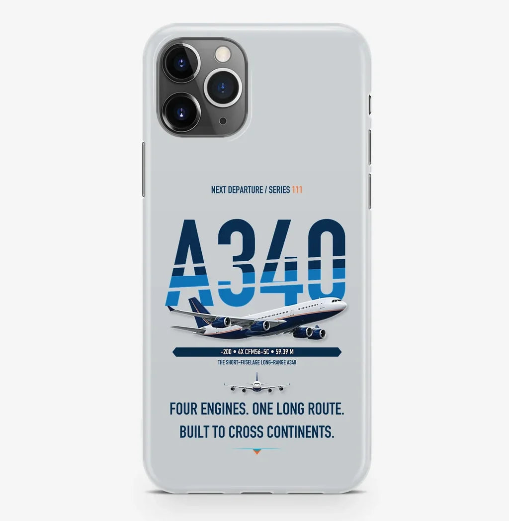 Airbus A340-200 Case ProMax design on light gray iphone case promax