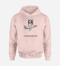 Thumbnail for Hawker Hunter F6 design on pink double-side hoodie, single-side print