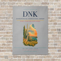 Thumbnail for Dnipropetrovsk International Airport DNK vertical canvas print - no frame - light gray background