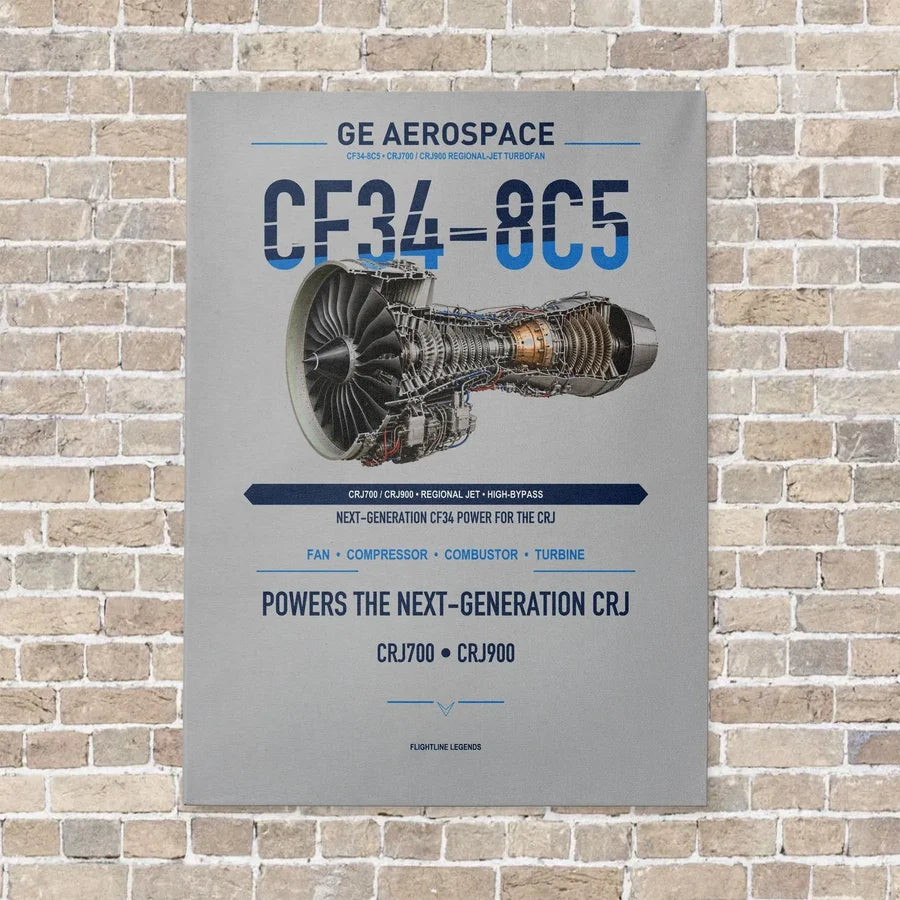 CF34-8C5 vertical canvas print - no frame - light gray background