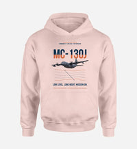 Thumbnail for MC-130J COMMANDO II design on pink double-side hoodie, single-side print