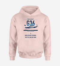 Thumbnail for Beechcraft Bonanza G36 design on pink double-side hoodie, single-side print