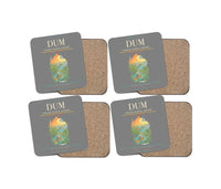 Thumbnail for Pinang Kampai Airport (DUM) design on gray 4 pieces set coaster