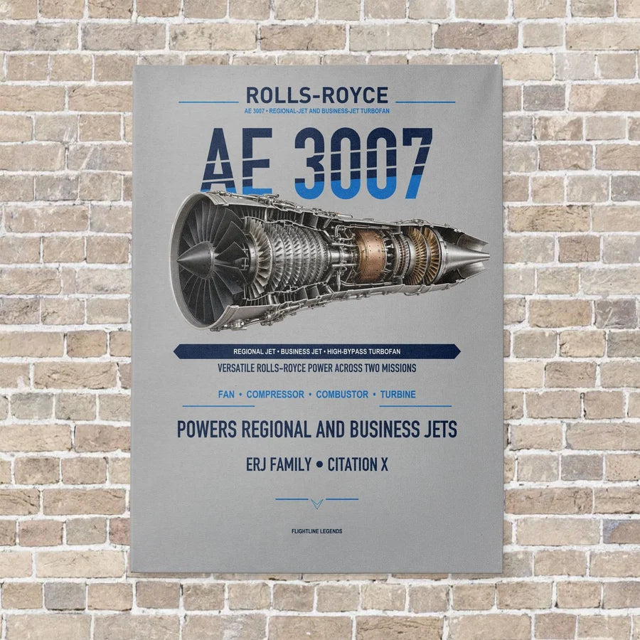 AE 3007 vertical canvas print - no frame - light gray background