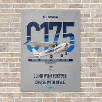 Thumbnail for Cessna 175 Skylark vertical canvas print - no frame - light gray background