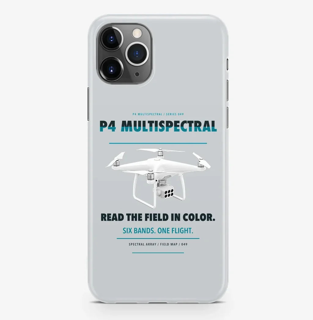 DJI P4 Multispectral Case ProMax design on light gray iphone case promax