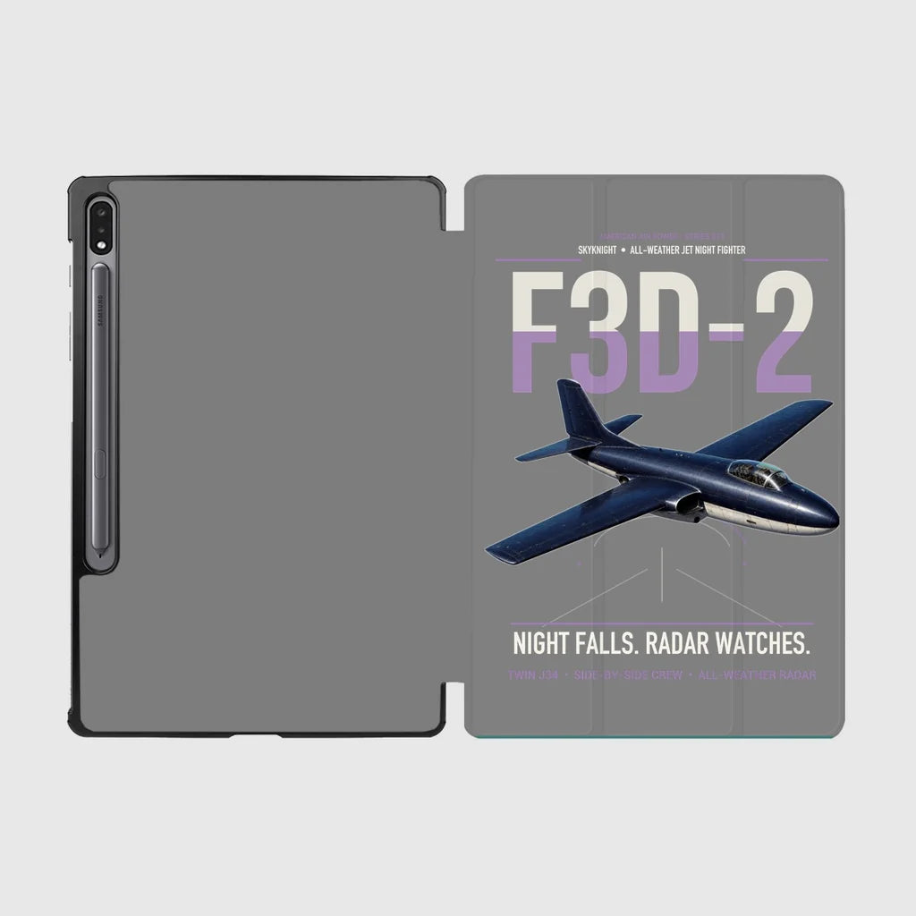 F3D-2 Skyknight design on gray samsung tablet tablet case