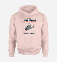 Thumbnail for Sud Aviation SA 321G Super Frelon design on pink double-side hoodie, single-side print