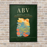 Thumbnail for Nnamdi Azikiwe International Airport ABV - Canvas Framed - Dark Green