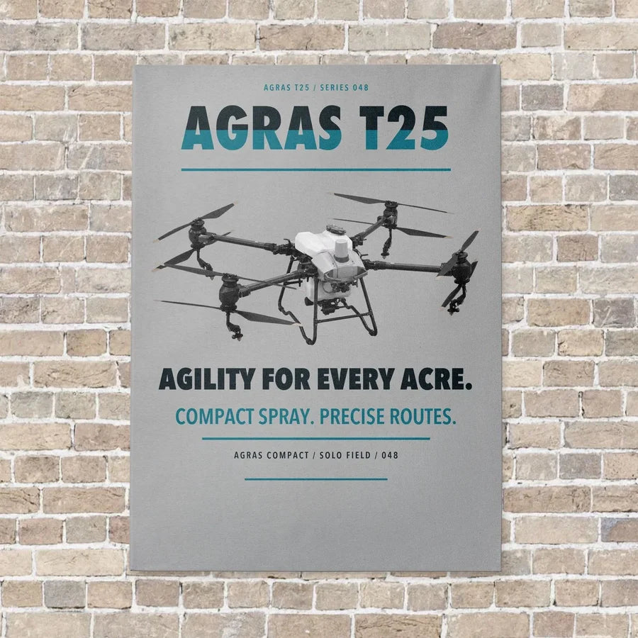 DJI Agras T25 vertical canvas print - no frame - light gray background