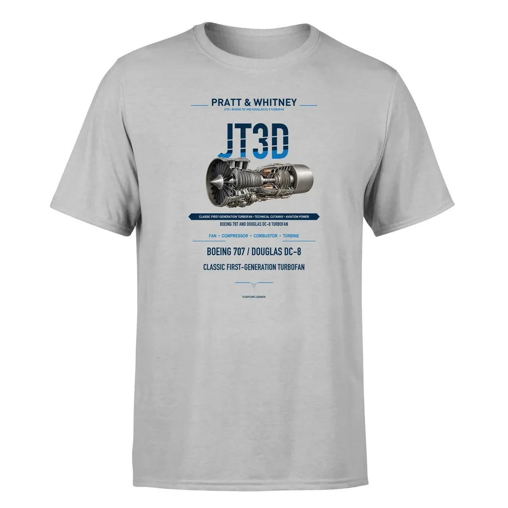 JT3D design on light gray single side