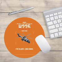 Thumbnail for Airbus H225 design on orange round mouse pad