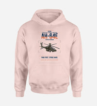 Thumbnail for Boeing AH-64E Apache Guardian design on pink double-side hoodie, single-side print