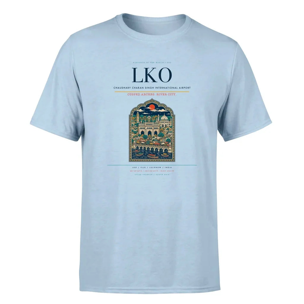 Lucknow Airport (LKO) Premium T-Shirt Light Blue
