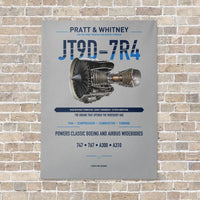 Thumbnail for JT9D-7R4 vertical canvas print - no frame - light gray background