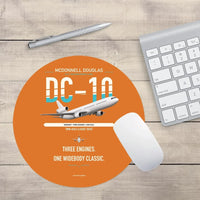 Thumbnail for McDonnell Douglas DC-10 design on orange round mouse pad
