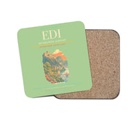 Thumbnail for Edinburgh Airport EDI - Firth Stone Heather Crest Coaster 1-Piece - Light Green