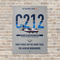 Thumbnail for CASA C-212-200 Aviocar vertical canvas print - no frame - light gray background