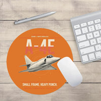 Thumbnail for A-4E Skyhawk design on orange round mouse pad