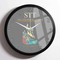 Thumbnail for Cyril E. King Airport (STT) design on gray framed wall clock