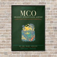 Thumbnail for Orlando International Airport MCO - Canvas Framed - Dark Green