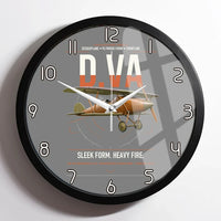 Thumbnail for Albatros D.Va design on gray framed wall clock