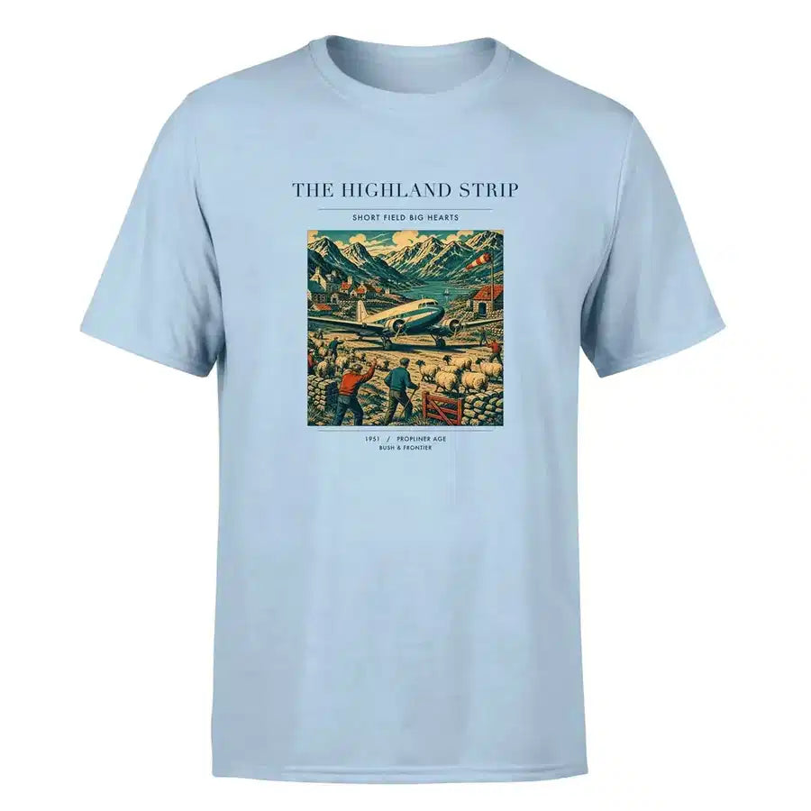 VINTAGE G4097 - The Highland Strip - Premium T-Shirt design on lightblue premium t shirt